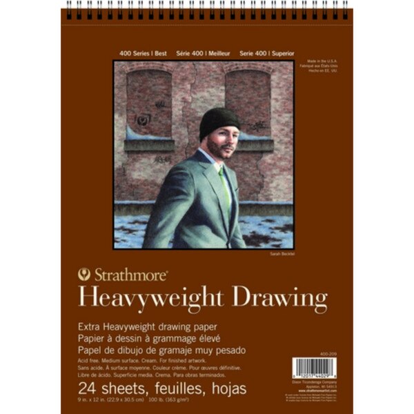 Strathmore Heavyweight Drawing Pad 9x12 inch, 24 pgs